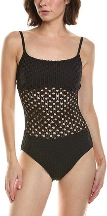 Carmen Marc Valvo Scoop Neck One-Piece