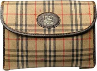 Burberry Pre-owned Canvas Clutch - Dames - Vintage Clutch - Beige - ONE Size - Vintage