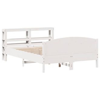 Berkfield Home Decorative Bed Frame Frame White 120x190 cm Small Double Solid Wo