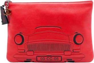 Chanel Pre-owned Habana O-Case - Dames - Vintage Clutch - Rood - ONE Size - Leer - Vintage