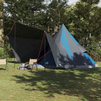 vidaXL Vidaxl Tienda Tipi Familiar Con Techo Azul Y Gris 510 X 690 X 330 Cm