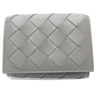 Bottega Veneta Gray Intrecciato Wallet (Tri-Fold) (Pre-Owned)