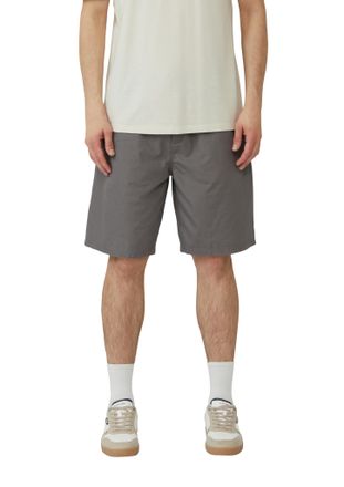 s.Oliver Bermudas S.OLIVER, Herren, Gr. 30, N-Gr, grau (mid grau), Web, Obermaterial: 100% Baumwolle, Strukturmuster, regular fit knielang, Hosen Bermudas, Som