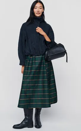 Maeve Hallie Pull On Midi Skirt