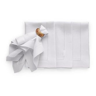Solino Home Linen Dinner Napkins - Sonoma Hemstitch, 20 x 20 in White at Nordstrom, Size Large