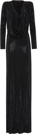 Philipp Plein Lange Jurk - Dames - Avondkleed - Zwart - S - Polyester - Kleedjes