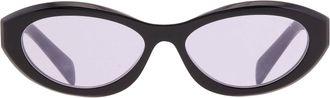 Prada Violet Oval Ladies Sunglasses PR 26ZS 16K40J 55