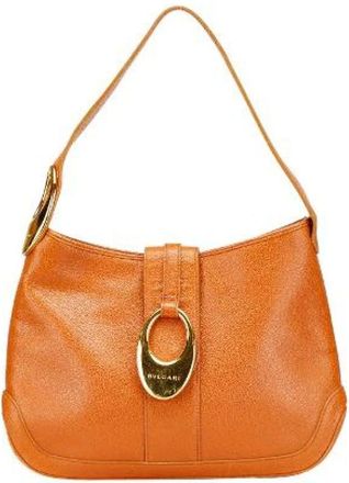 Bulgari Pre-owned Handbags, female, Orange, Size: ONE SIZE Pre-owned Leather shoulder-bags