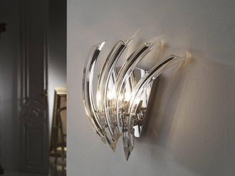 Netlighting Eloise 2 Light Crystal Wall Lamp Chrome G9