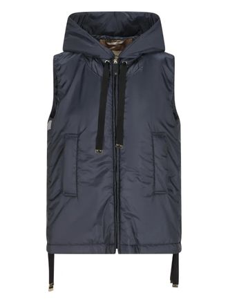 Max Mara Gilet smanicato con cappuccio - Blu