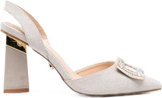 twentyfour Schoenen, Dames, Roze, 36 EU, Decollet&eacute; met Swarovski gesp