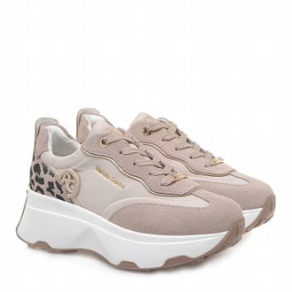 Renato Garini Womens Multi Sneaker In Beige