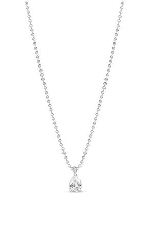 SHYMI Cubic Zirconia Pendant Necklace in Silver at Nordstrom, Size 16