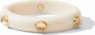 Julie Vos Womens Carnaby Stone Bangle In Iridescent Champagne