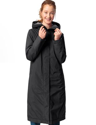 Vaude Wintermantel VAUDE WOMENS COREWAY COAT, Damen, Gr. 36, schwarz, Web, Obermaterial: 100% Polyester, unifarben, hoch geschlossener Ausschnitt, eingesetz