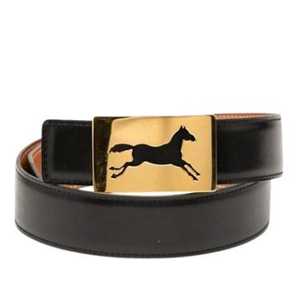 Herm&egrave;s Pre-owned Belts, female, Black, Size: ONE SIZE Pre-owned Vintage Leather Belt