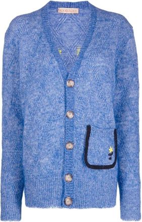 Cormio Renato Cardigan - Dames - Vesten - Blauw - M - Wol - Truien & Vesten