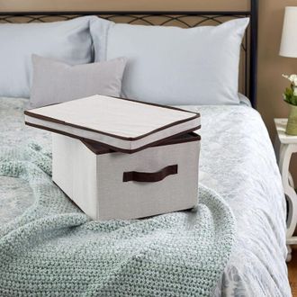 Trade Shop Trade Shop - Box Scatola Salvaspazio Armadio Contenitore Porta Oggetti Organizer 41x35x20 Cm