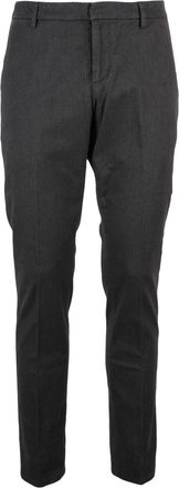 Dondup Brown Gaubert Textured Cotton-Blend Trousers