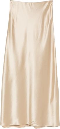 By Malene Birger Straight maxi-rok met satijnen-effect - Goud