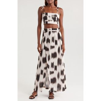 Boamar Nala Cover-Up Maxi Skirt in Animal Raw at Nordstrom, Size Small