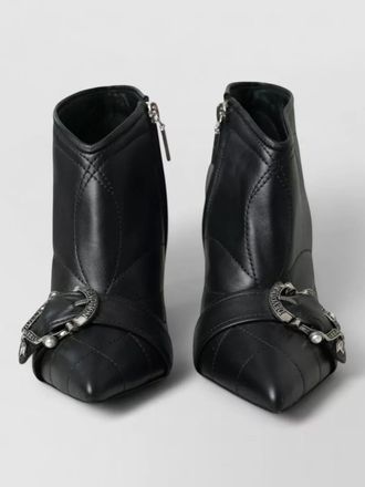 Dolce & Gabbana leather quilted buckled boots