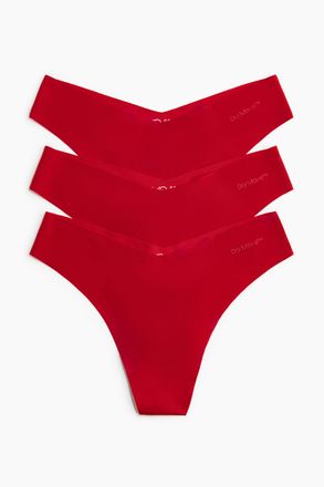 H&M 3er-Pack Sport-Tangas mit DryMove - Red