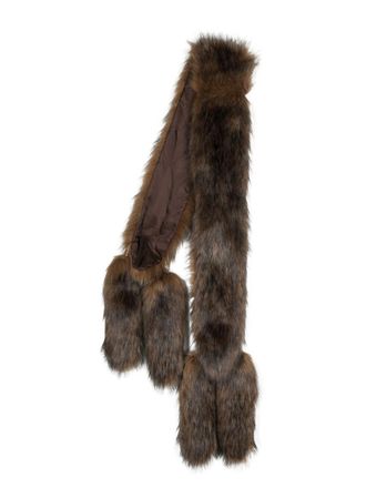 Moschino Sciarpa con dettaglio rimovibile - Marrone