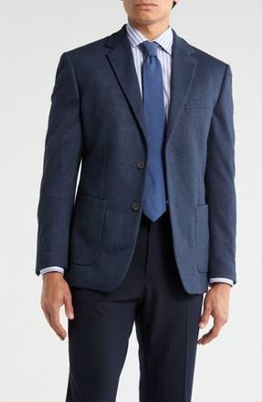 Duchamp Slim Fit Stretch Knit Sport Coat in Blue at Nordstrom Rack, Size 44 Regular