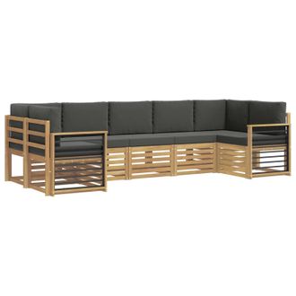 vidaXL Conjunto De Sof&aacute; Seccional 7 Pcs Blanco Y Antracita Vidaxl