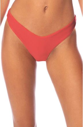 Maaji Red Camelia Splendour High Cut Reversible Bikini Bottoms at Nordstrom Rack, Size X-Large