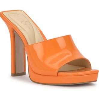 Jessica Simpson Azelica Platform Slide Sandal in Bright Tangerine at Nordstrom, Size 7.5
