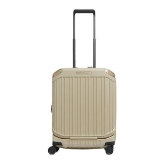 Piquadro Dubbel te openen handbagage koffer - unisex - Handbagage koffer - Beige - ONE Size - Polyester - Koffers