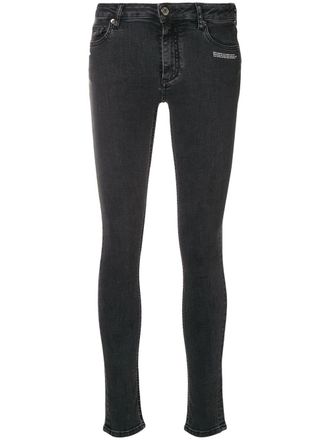 Off-white skinny vintage jeans - women - Cotton - 27 - Black