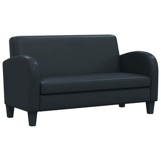 vidaXL Sof&aacute; 2 Plazas Cuero Artificial Negro Vidaxl