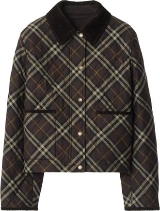 Burberry Giacca trapuntata a quadri - Marrone