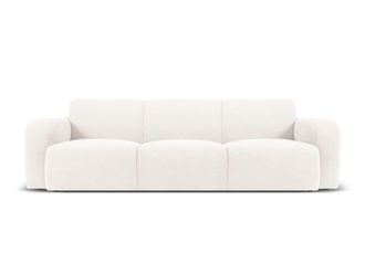 MICADONI Sof&aacute; 3 plazas de tejido boucl&eacute; blanco