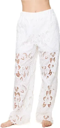 Gottex Guipure Lace Beach Pant Cover-Up in White at Nordstrom, Size X-Large