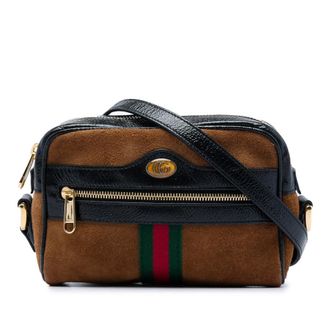 Gucci Pre-owned Gucci Mini Suede Web Ophidia Crossbody Unisex 7WK0HI52DKIZOF4B
