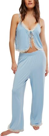 Free People Sleepless Summer Pajamas in Blue Combo at Nordstrom, Size X-Small