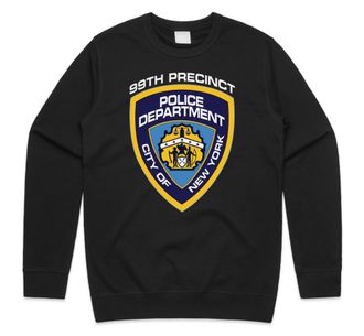 Sanfran Clothing B99 Badge Top Funny Brooklyn Nine Show Retro Jake Peralta Captain Holt Gift Jumper Sweater Medium/Black