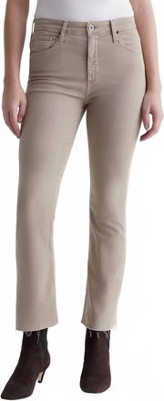 AG - Adriano Goldschmied Farrah Boot Crop Jeans In Sulfur Desert Taupe