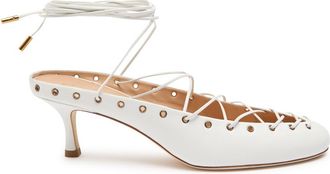 Chloé Ghilies Tie-up Leather Sandals - White - 36 (IT36 / UK3)