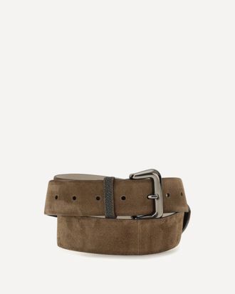 Brunello Cucinelli Suede Belt with jewelry detail Female S