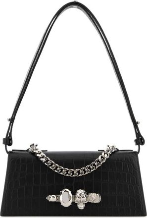 Alexander McQueen Alexander McQueen, Shoulder Bags, female, Black, Size: ONE SIZE Jewelled Shoulder Mini
