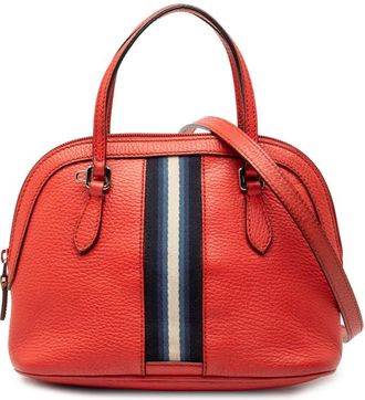 Gucci Pre-owned Gucci Mini Calfskin Web Dome Satchel EEYLDZ1RMPX1ZCB0