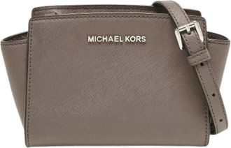 Michael Kors Pre-owned Leren Crossbodytas - Dames - Vintage Schoudertas - Grijs - ONE Size - Leer - Vintage