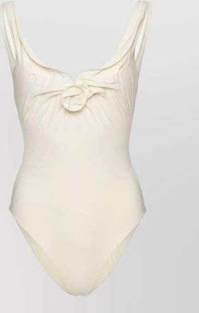 Magda Butrym one piece swimsuit floral knot detail