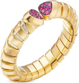 Marina B 18K yellow gold Triolina ruby ring