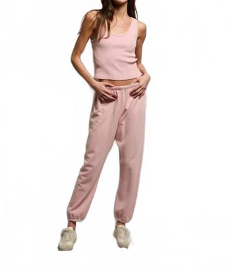perfectwhitetee Johnny French Terry Jogger Pants In Vintage Pink